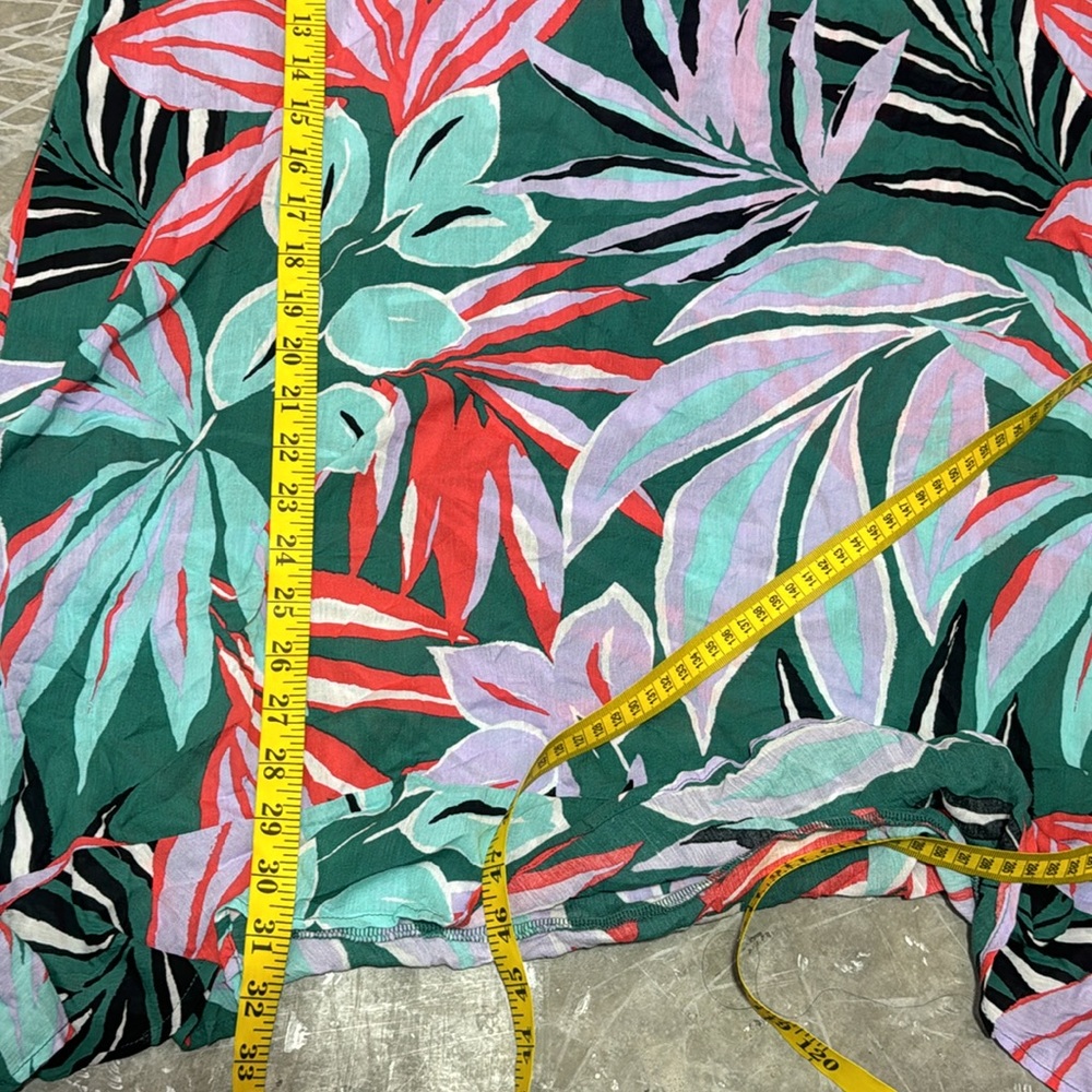 Anne Cole Green and Pink Swim Coverup with Bell Sleeves Xl/XXl - Picture 7 of 7